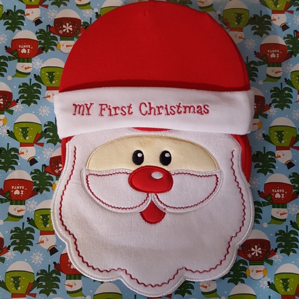 Santa Baby Hat and Bib